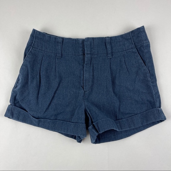 Bullhead Black Shorts Womens Juniors 3 Blue Pleated - Picture 1 of 5